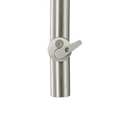 Rockwood INSFL3301 Locking Door Pull with Flat Latch for Inswing, Half Height - Bolts Up