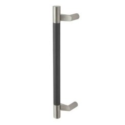 Rockwood RM1430 NoirMet- Small Pulls, Offset, Black Aluminum Grip, Flat Ends