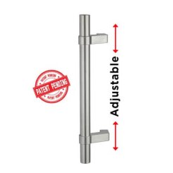 Trimco All-Aluminum Adjustable Ladder Pulls, 1-1/4" Diameter, Offset Standoffs