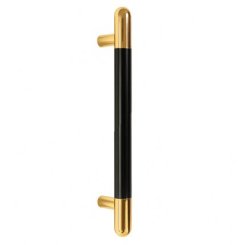 Trimco Black Anodized Grip Pull with Straight Standoff and Radius Ends