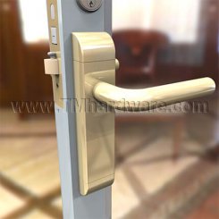 Adams Rite Deadlock 2190-ME Dual Force®, Interconnected Deadbolt/Deadlatch, Aventura Designer Handle, For Narrow Stile Aluminum Doors