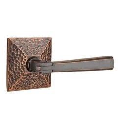 Emtek Arts & Crafts Door Lever, Arts & Crafts, Passage, Arts & Crafts Rosette, Oil Rubbed Bronze (US10B) Finish