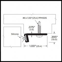 Zero #100B Door Gasket, Aluminum with .125" Double Silicone Lip Seal