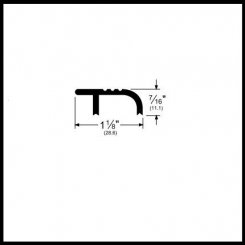 Pemko #107 Interlocking Threshold Cap, 1.125" Aluminum Set, .44” H