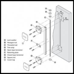 Hafele Door and Panel Straightener Set, for Wooden Doors