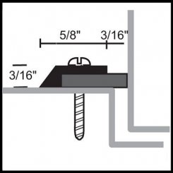 NGP 110N Door Gasket, .625" Aluminum Casing with .1875" Neoprene Sponge Seal