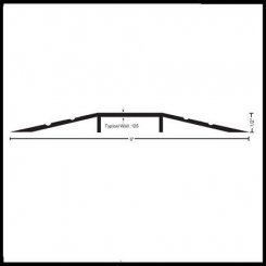 NGP 111 Utility Threshold, 6" Aluminum with Smooth Top, .5" Height