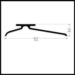 Pemko #120B Interlocking Threshold, 4.5" Reversible Bronze, .875" H