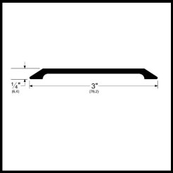 Pemko #151 Utility Threshold with Smooth Top, 3" Width, .25" Height, 36" Length - Quick Ship