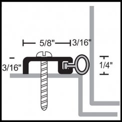 NGP 152V Door Gasket, .625" Aluminum Casing with .25" Wide Vinyl Bulb Seal