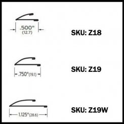 Zero #18B, 19B, 19WB, Metal Weatherstrip, Bronze Cushion Spring