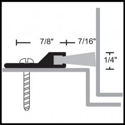 NGP 185P Door Gasket, .875" Aluminum Casing with .25" Wide Polypropylene Pile Seal