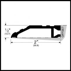 Pemko #252B Half Threshold, 2" (W) Bronze, .5" (H)