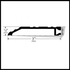Pemko #253B Half Threshold, 3" (W) Bronze, .5" (H)