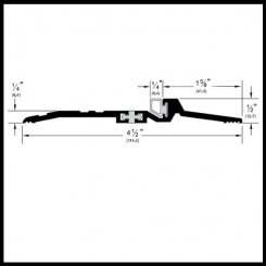 Pemko #279x224FG Latching Panic Exit Threshold, 4.5" Aluminum with Thermal Break and Seal, .5" H
