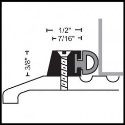 NGP 2 Threshold Stop Strips, Aluminum with Choice of Seals, .375" Height