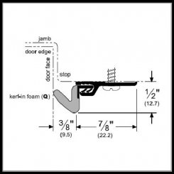 Pemko #306Q Door Gasket, .875" Aluminum Casing with Q-Lon Foam Seal