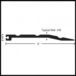 NGP 315 Half Threshold, 3" Aluminum or Brass, .25" Height