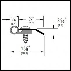 Pemko #319SSN Door Gasket, .875" Stainless Steel with .25" Sponge EPDM Bulb Seal