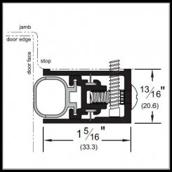 Pemko #322 Door Gasket, Aluminum with Adjustable PemkoPrene Bulb Seal