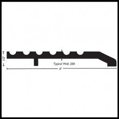 NGP 324 Half Threshold, 4" Aluminum, .5" Height