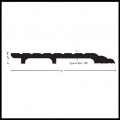 NGP 325HD Half Threshold, 5" Aluminum Heavy Duty Up to 10,000 lbs., .5" Height