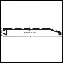 NGP 327 Half Threshold, 4" Aluminum or Brass, .5" Height