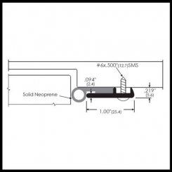 Zero #328 Door Gasket with Neoprene Ring Seal