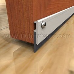 Zero #329 Door Bottom, Aluminum or Bronze Casing with .440" Neoprene Seal