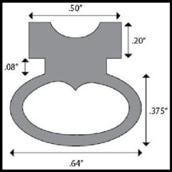 Zero #365N Solid Neoprene Replacement Bulb For Zero #364, 365, 366, 770, 272, 472