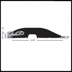 NGP 399 Carpet Divider, 3.5" Vinyl for Carpet to Tile, .75" Height