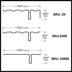 Zero #4, 400, 4000 Metal Weatherstrip, Wooden Windows, for Upper Sash Jambs