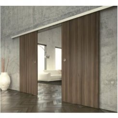 Hafele Slido Classic 40-O to 120-O Hardware Set, Wood Doors up to 265 Lbs, No Soft Close, Recessed - NOT ACTIVE
