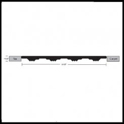 NGP 400 Carpet Divider, 5.5" Vinyl for Tile to Carpet, .344" Height
