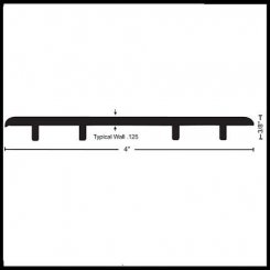 NGP 404 Carpet Divider, 4" Aluminum, .375" Height