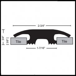 NGP 407 Seam Binder, 2.75" Vinyl for Tile to Tile, .75" Height