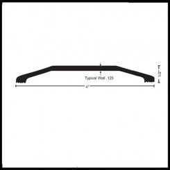 NGP 412 Utility Threshold, 4" Aluminum or Stainless Steel with Smooth Top, .5" Height