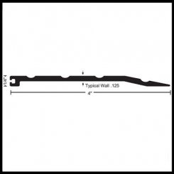 NGP 415 Half Threshold, 4" Aluminum or Brass, .25" Height