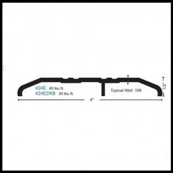 NGP 424E Utility Threshold, 4" Aluminum, .5" Height