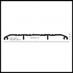 NGP 426E Utility Threshold, 6" Aluminum, .5" Height
