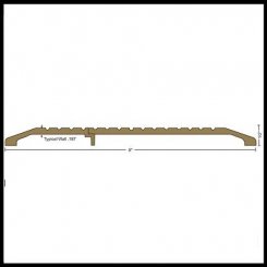 NGP 428BR Utility Threshold, 8" Brass, .5" Height