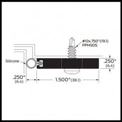 Zero #429A Door Gasket, Aluminum for Door Closer Application