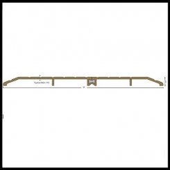 NGP 429BR Utility Threshold, 9" Brass with Thermal Break, .5" Height