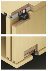 Hafele EKU Clipo 26H Inslide Sliding Hardware, For Inset By-Pass Doors, 57 LB Doors