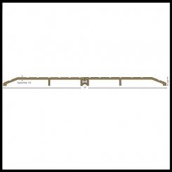 NGP 430BR Utility Threshold, 10" Brass with Thermal Break, .5" Height
