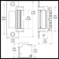 HES 4500C Complete Pac Electric Strike, Faceplates Included, For all Locksets up to a 3/4" Latchbolt Throw