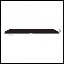 NGP 4513 Heavy Duty Threshold, 5" Cast Aluminum with Abrasive Surface, .375" Height
