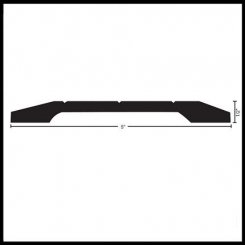 NGP 4425 Heavy Duty Threshold, 5" Cast Aluminum with Abrasive Surface, .5" Height