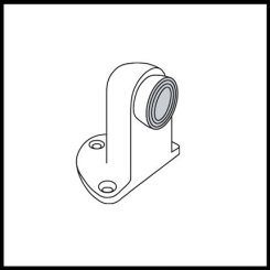 Rockwood 481H High Heavy Duty Cast Brass Floor Mounted Door Stop, 2-1/4" Height, Satin Chrome Finish - QuickShip
