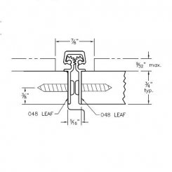 Roton 500-048 Continuous Hinge, Concealed Leaf Low Weight Door
